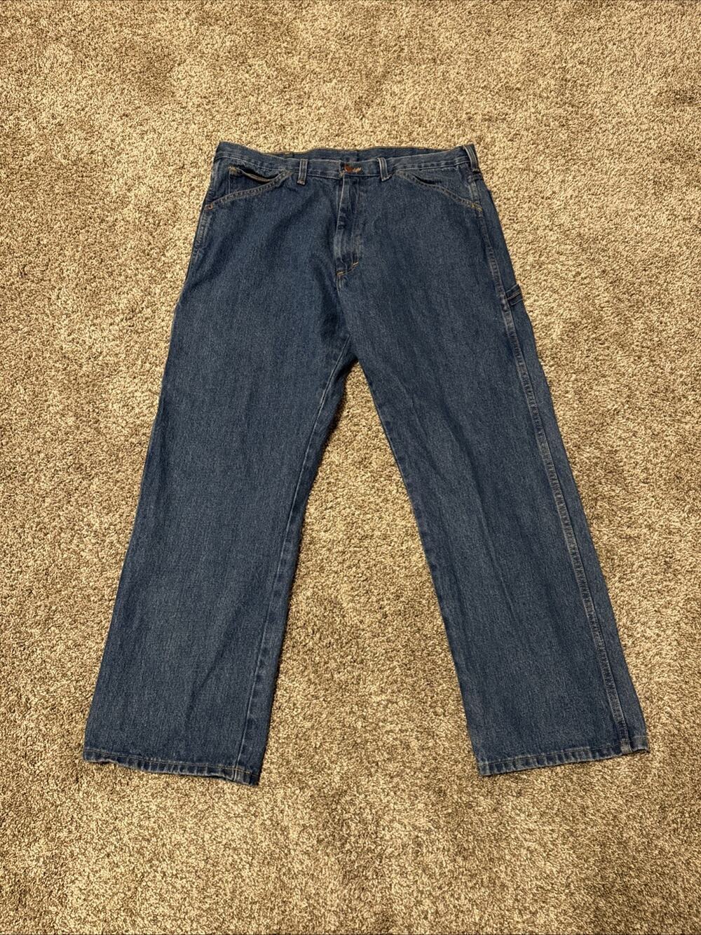 Round House Mens Lot 1010 Carpenter Jeans 36x30 Made in USA Denim Blue Utility